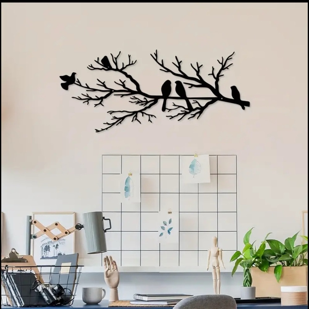 COPY - Black Wood or Metal Bird Wall Art Decor - Picture 8 of 9